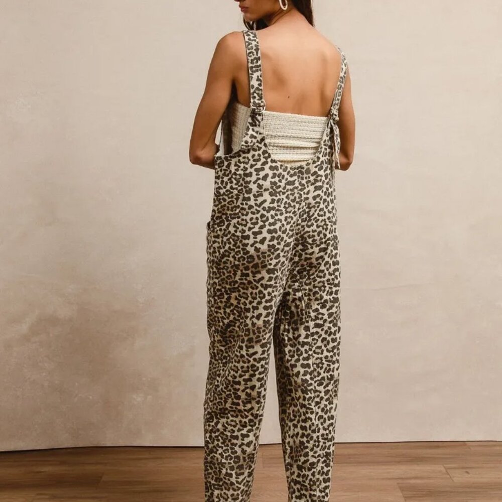 BiBi‎ Leopard Print Adjustable Strap U Neck Jumps… - image 5